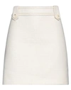 Sandro Woman Mini Skirt Ivory Size 8 Cotton, Wool, Polyamide, Polyester, Acrylic In White