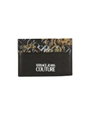 Versace Jeans Couture Man Document Holder Black Size - Bovine Leather In Black