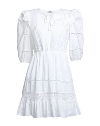 Liu •jo Woman Mini Dress White Size 4 Cotton