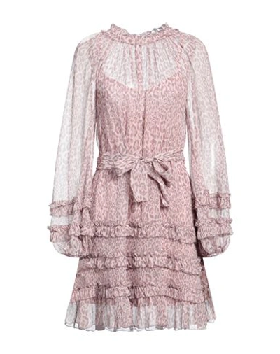 Alessia Zamattio Woman Short Dress Pastel Pink Size 6 Silk