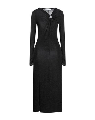 Kaos Woman Maxi Dress Black Size M Polyamide, Metal, Elastane