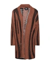 Alpha Studio Woman Cardigan Brown Size 6 Polyamide, Wool, Mohair Wool, Merino Wool, Cotton In Brown