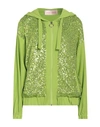 Animagemella Woman Sweatshirt Acid Green Size 8 Polyester, Elastane In Green