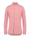Glanshirt Man Shirt Coral Size 16 Polyamide, Elastane In Red