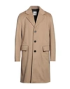 Sandro Man Coat Camel Size Xl Wool, Cashmere In Beige
