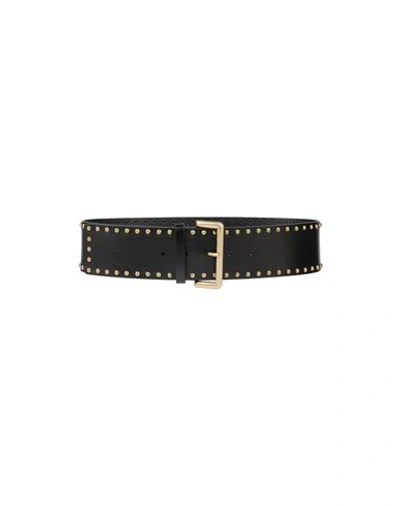 Alessia Zamattio Woman Belt Black Size 36 Bovine Leather, Zamak