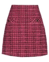 SANDRO SANDRO WOMAN MINI SKIRT MAGENTA SIZE 4 COTTON, ACRYLIC, POLYESTER, WOOL, POLYAMIDE