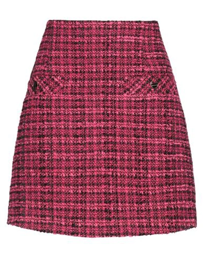 Sandro Woman Mini Skirt Magenta Size 4 Cotton, Acrylic, Polyester, Wool, Polyamide