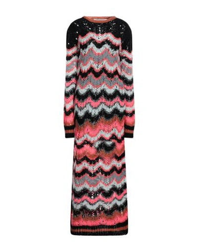 Philosophy Di Lorenzo Serafini Woman Maxi Dress Black Size 6 Polyamide, Mohair Wool, Wool