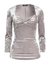 Isabel Marant Gubaia Stretch Velvet Top In Grey