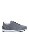 Tod's Woman Sneakers Lead Size 6 Soft Leather In Grey