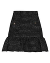 Sandro Woman Mini Skirt Black Size 4 Polyester, Synthetic Fibers, Cotton, Metallic Fiber, Wool In Black