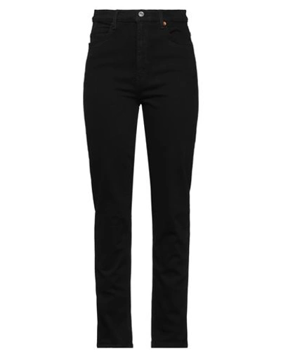 Re/done Woman Jeans Black Size 28 Cotton, Lyocell, Lycra