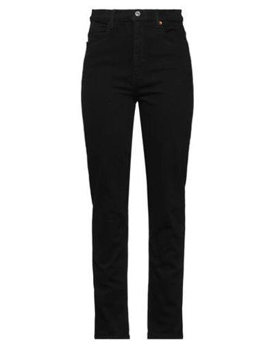 Re/done Woman Jeans Black Size 29 Cotton, Lyocell, Lycra