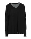 Aragona Woman Sweater Black Size 8 Merino Wool