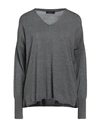 Aragona Woman Sweater Grey Size 8 Wool