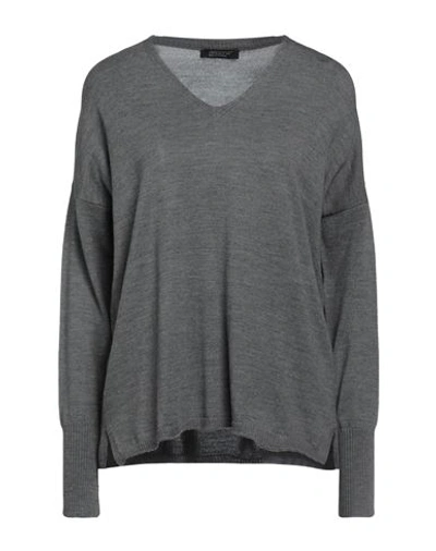 Aragona Woman Sweater Grey Size 8 Wool In Grey