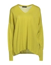 Aragona Woman Sweater Acid Green Size 8 Wool