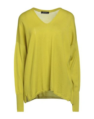Aragona Woman Sweater Acid Green Size 8 Wool