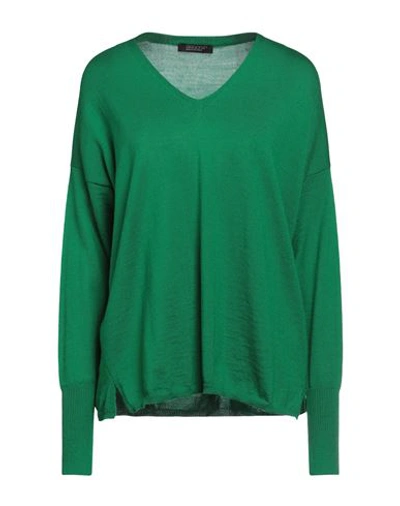 Aragona Woman Sweater Green Size 8 Wool In Green