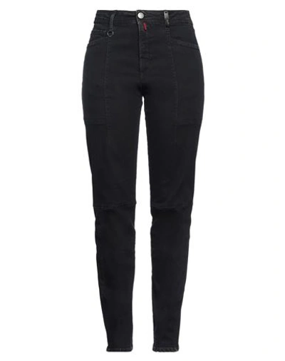 High Woman Jeans Blue Size 10 Cotton, Elastane