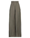 Alessio Bardelle Woman Pants Military Green Size L Viscose, Linen