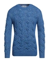 Kangra Cashmere Kangra Man Sweater Light Blue Size 42 Paper, Wool, Acrylic, Alpaca Wool In Blue