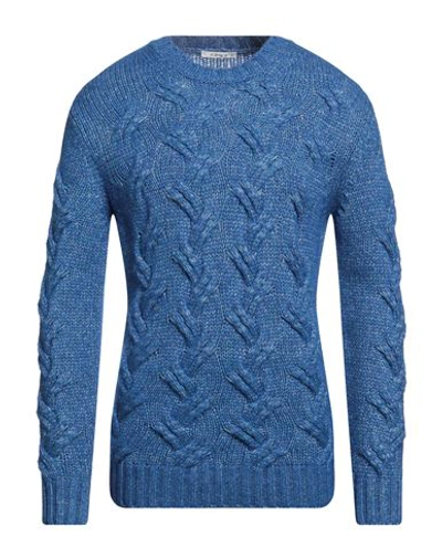 Kangra Cashmere Kangra Man Sweater Light Blue Size 42 Paper, Wool, Acrylic, Alpaca Wool