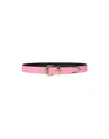 Versace Jeans Couture Woman Belt Pink Size 42 Calfskin