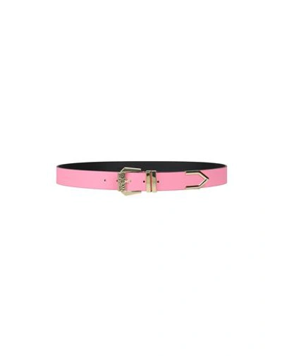 Versace Jeans Couture Woman Belt Pink Size 42 Calfskin
