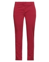 Aspesi Woman Pants Rust Size 12 Cotton, Elastane In Red