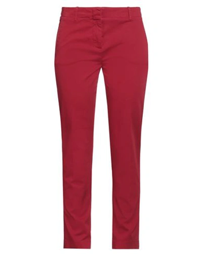 Aspesi Woman Pants Rust Size 12 Cotton, Elastane In Red