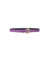 Versace Jeans Couture Woman Belt Purple Size 42 Calfskin