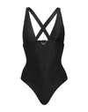 Emporio Armani Woman One-piece Swimsuit Black Size 4 Polyamide, Elastane