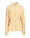 Erika Cavallini Woman Shirt Light Yellow Size 6 Acetate, Silk