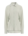 Erika Cavallini Woman Shirt Light Green Size 6 Acetate, Silk