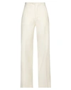 AMBUSH AMBUSH WOMAN PANTS IVORY SIZE 6 VIRGIN WOOL