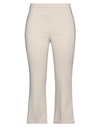 Hanita Woman Pants Beige Size 8 Polyester, Elastane