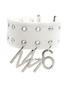 Mm6 Maison Margiela Logo Pendant Choker Necklace In White