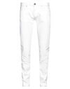 Emporio Armani Man Jeans White Size 31w-34l Cotton, Elastane