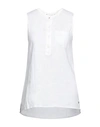 Tommy Hilfiger Woman Top White Size 12 Linen