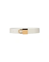 Buscemi Woman Belt Ivory Size 43 Soft Leather In White