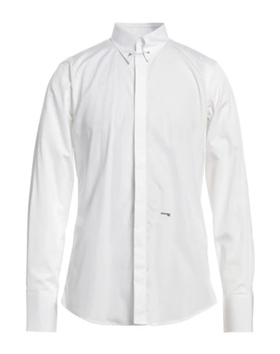 Dsquared2 Man Shirt White Size 44 Cotton