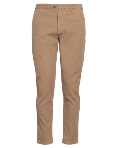 Berna Man Pants Camel Size 28 Cotton, Elastane In Beige