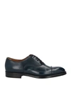 Doucal's Man Lace-up Shoes Navy Blue Size 7 Soft Leather