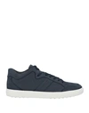 Tod's Man Sneakers Navy Size 8.5 Soft Leather In Navy Blue
