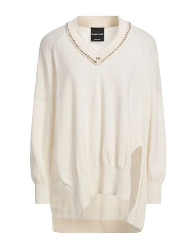 Daniela Drei Woman Sweater Ivory Size 4 Merino Wool, Viscose, Polyamide, Cashmere In White