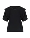 Isabel Marant Woman T-shirt Black Size M Cotton In Black