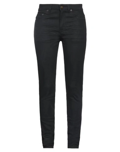 Saint Laurent Woman Jeans Black Size 27 Cotton, Elastane