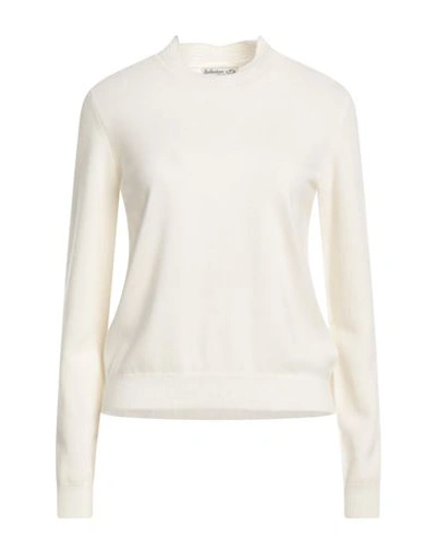 Ballantyne Woman Turtleneck Ivory Size 10 Cashmere In White